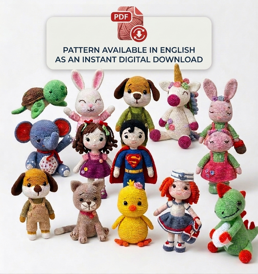 The Ultimate Amigurumi Crochet Bundle – 15+ Step-by-Step Patterns (Digital PDF)